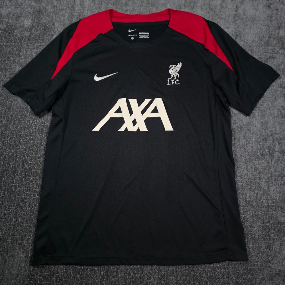 Nike Liverpool FC Training Jersey Mens Medium Black Red Dri-FIT Slim Fit Top M